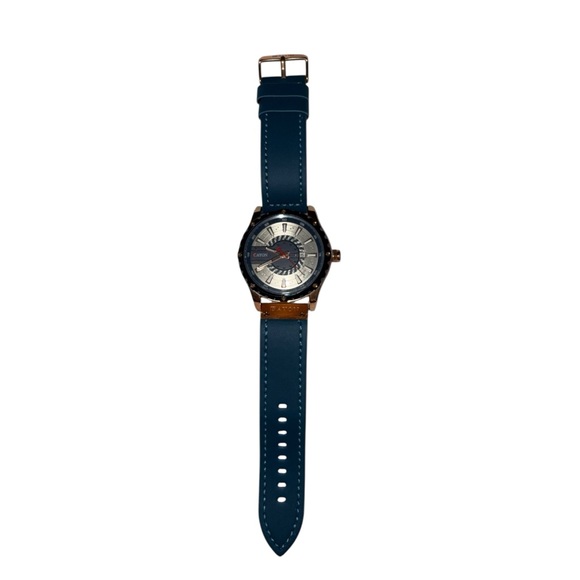 cayon Other - Cayon Rose gold & Blue Men’s Genuine Leather Watch